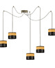 lampy wiszące Lampa wisząca pająk do salonu z kloszami WAIKIKI W5 DUAL 7
