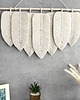 makramy Makrama Liście XL Kremowa Ecru Ozdoba Ścienna Boho Scandi 70 cm 1