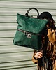 plecaki Plecak / torba 2 w 1 z nubuku tapicerskiego butelkowa zieleń 2