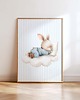 obrazy i plakaty do pokoju dziecięcego Plakat Na Ścianę Dla Chłopca Niebieskie króliczki nr. 12 1