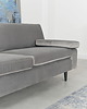 sofy i szezlongi Sofa HELSINKI szary welur, skandynawski design 5