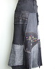 spódnice maxi Długa czarna spódnica jeansowa grunge r44 4