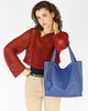 torby na ramię Modna torebka damska skórzany shopper bag - MARCO MAZZINI niebieska 6