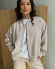 bluza bez kaptura damska Bluza Bomber caffe latte na zamek 2