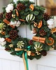wianki bożonarodzeniowe Naturalny Wianek Świąteczny z Jodły Nobilis, Wianek Bożonarodzeniowy - 35 cm 1