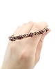 bransoletki wire wrapping Miedziana bransoleta mankietowa z rubinem 2