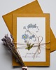 kartki scrapbooking Kartka na ślub rustykalna Niezapominajki 1