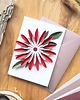 kartki scrapbooking Kartka z papierowym kwiatem bordo 1