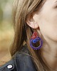 kolczyki soutache Kolczyki koła chabrowe ceglane soutache 1