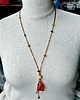 wisiory Bursztyn w naszyjniku stylu BOHO. Zwiewny lekki unikat handmade 1