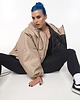 kurtki damskie Kurtka bomber hoodie oversize mocca 5