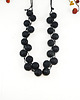 korale LaWinowo naszyjnik z kulami czarnej lawy 1