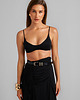 paski damskie Pasek skórzany Stylish Gold Black 2
