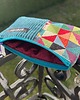 portfele damskie Portmonetka Patchwork Beboki Turkus 2