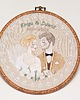 Ślub - inne Haft ślubny w tamborku 20 cm, indywidualna pamiątka ślubna, rocznicowa 51 6