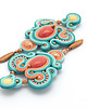 kolczyki soutache Letnie koralowe 3