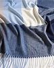 szale damskie Szalik Damski szal chusta wełna niebieski w kratę 3