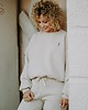 bluza bez kaptura damska Bluza Basic oversize beżowa 4