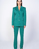 komplety damskie Zielony garnitur w geometryczne wzory 2