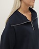 komplety damskie Anisa minimalistyczny lekko dopasowany komplet spodnie i bluza - Navy 5