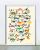 obrazy i plakaty do pokoju dziecięcego PLAKAT dinozaur dinozaury alfabet pokój dziecka 5