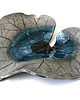 patery i talerze patera dekoracyjno BIG LEAF- czarno turkusowa 3