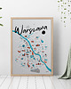 plakaty Warszawa Mapa plakat 50x70 cm 3