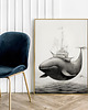 plakaty Plakat Vintage Wieloryb 1