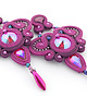 kolczyki soutache Eleganckie kolczyki w kolorze burgundowym 1