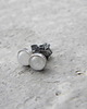 kolczyki wire wrapping 6mm kamień księzycowy  - sztyfty 1