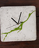 zegary Kwadratowy betonowy zegar ścienny z chrobotkiem reniferowym - jasny 2