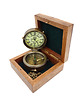 akcesoria różne KOMPAS z ZEGARKIEM w drewnianym pudełku 1