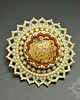 broszki Fleur de jaspe, broszka z jaspisem, beading, haft 1