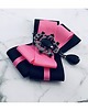 broszki Brosza  Pink  z  czarnym kryształkiem NEW 1