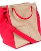 torby na ramię Skórzana torebka - worek beżowo- czerwona 6