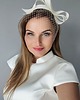 fascynatory Fascynator ślubny ELZA ECRU   Z woalką / oraz inne kolory 4