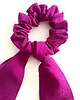 gumki do włosów Jedwabna scrunchie Fuksja Chic z odwiązywaną szarfą 4