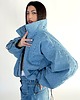 kurtki damskie Krótka kurtka bomber denim light blue 6