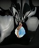 wisiory Koral fossil wisiorek wire wrapping 7