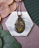 wisiory Miedziany wisiorek wire wrapping z labrdorytem #428 1