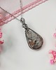 wisiory Naszyjnik Jaspis stal chirurgiczna wisiorek handmade wirewrapping 4