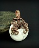 wisiory Wisiorek z howlitem  wire wrapping 6