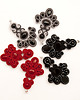 kolczyki soutache Czarno białe kolczyki duże - sutasz 3