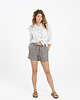 szorty damskie Lniane spodenki BLOOM true gray 3