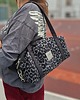torby na ramię Żakardowa torebka bagietka w panterkę Szara 2