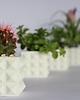 doniczki Doniczka z betonu PYRAMID CUBE WHITE 3