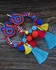 kolczyki soutache Pulo- duże i etniczne kolczyki  z pomponami 3