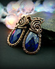 kolczyki wire wrapping Kolczyki z lapis lazuli 6