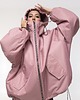 kurtki damskie Kurtka bomber hoodie oversize dusty pink 6