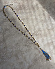 korale Długi unikatowy naszyjnik z kobaltowym chwostem 1